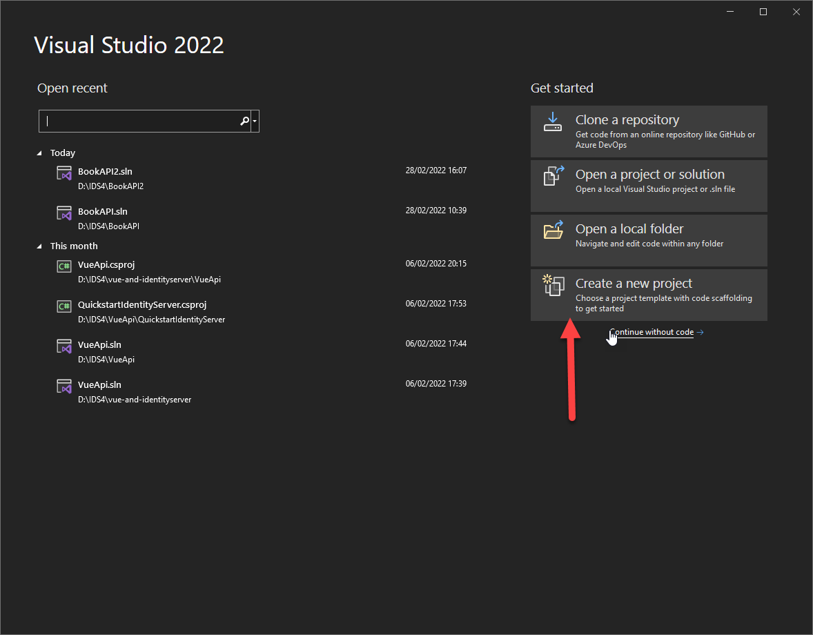 Langkah Create Project Visual Studio 2022