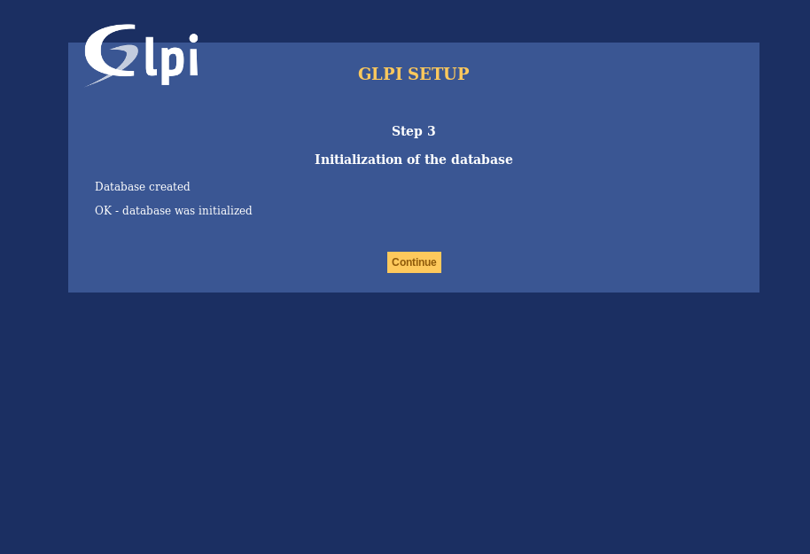 07-Setup_GLPI-database-ok